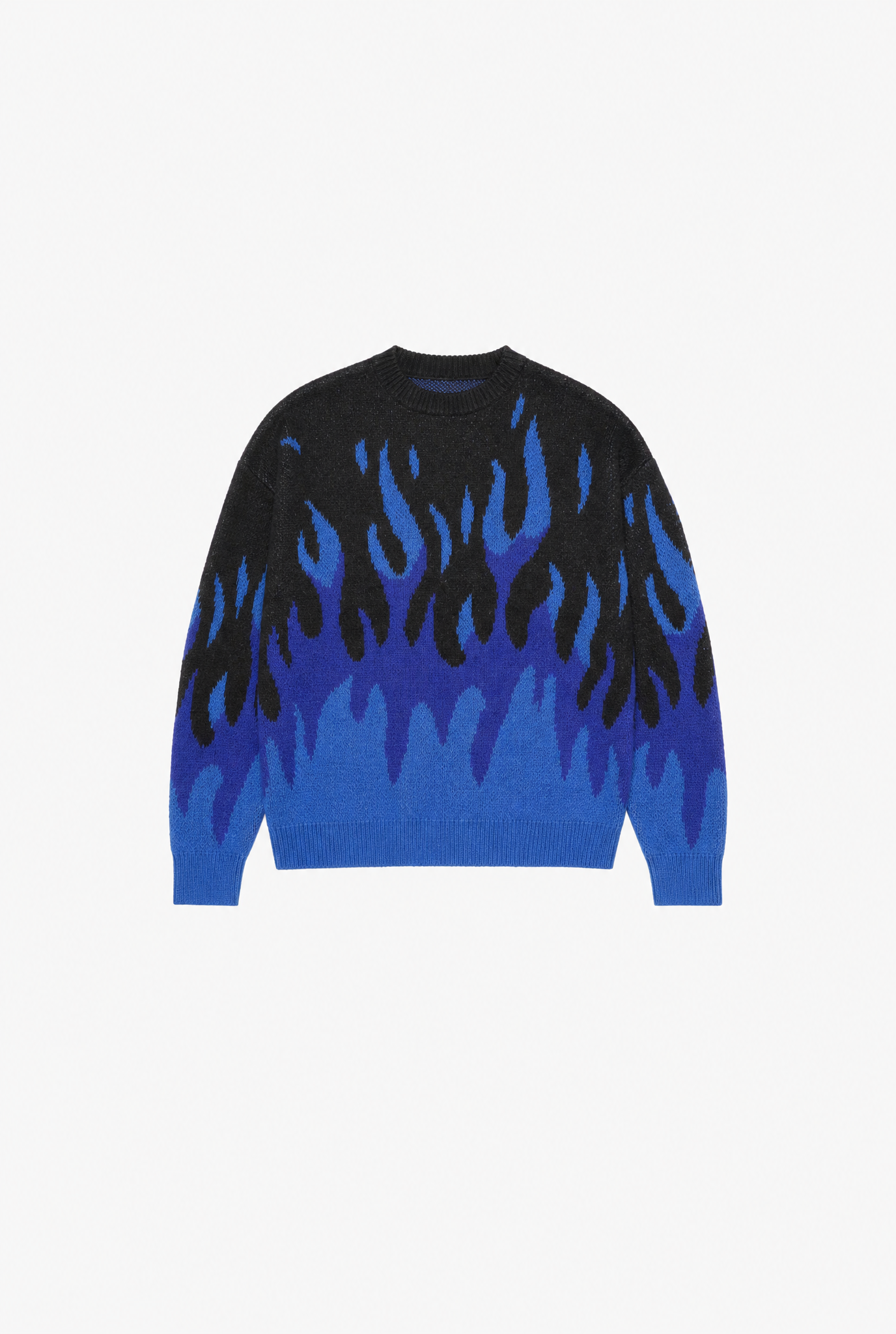Blue Graphic Knit flat-lay
