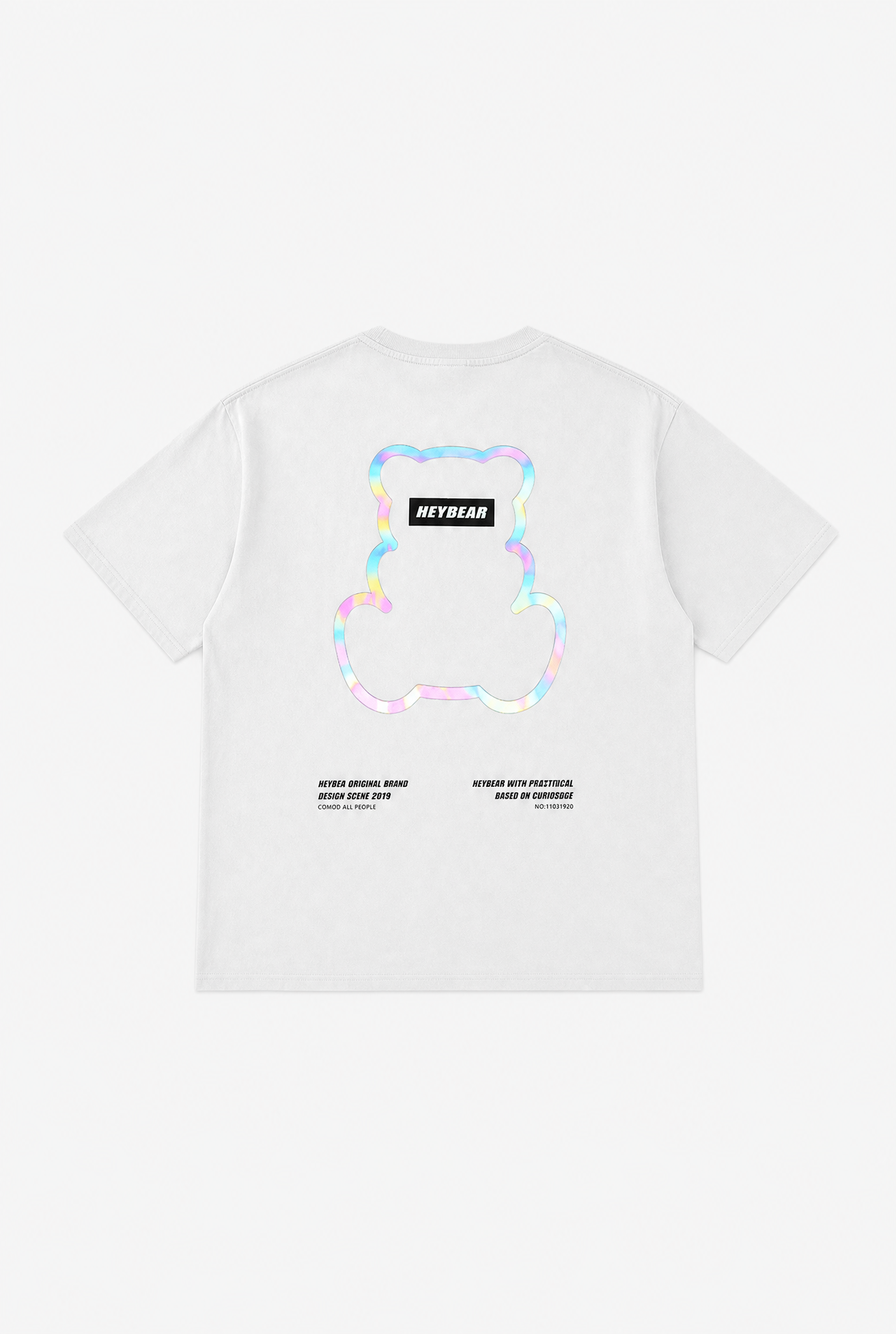 Colorful Reflective Oversized Tee flat-lay