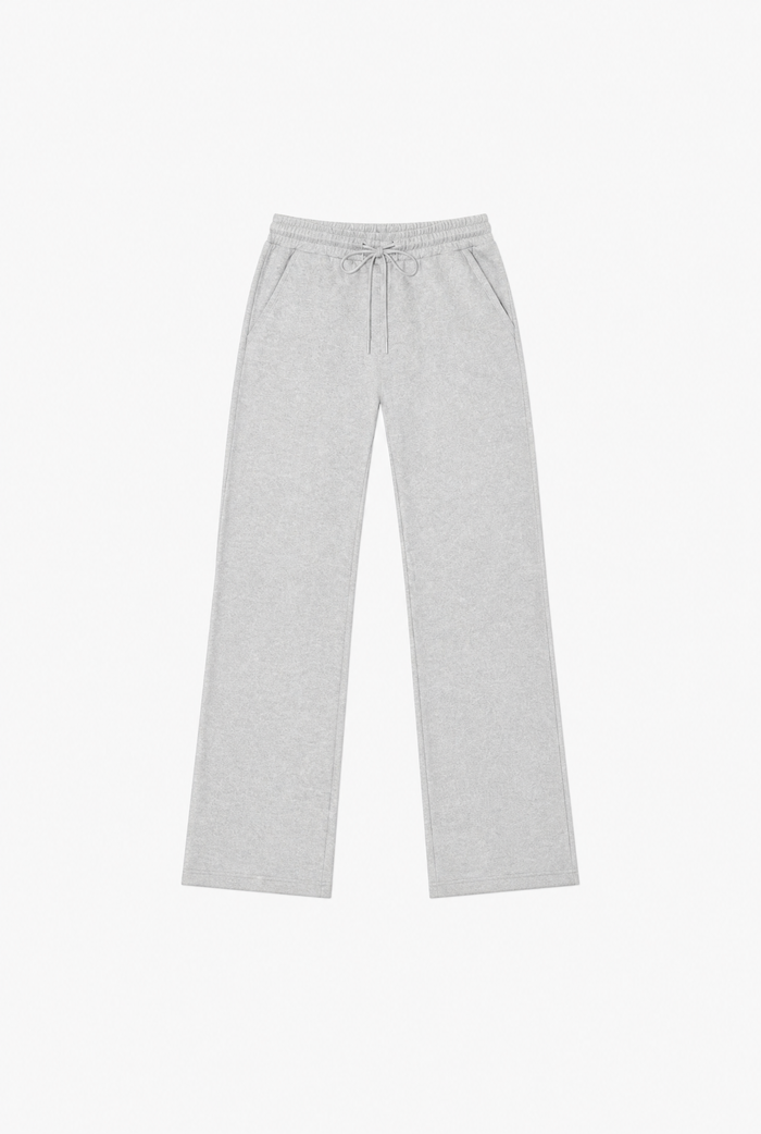Fleece Wide Leg Sweatpants flat-lay