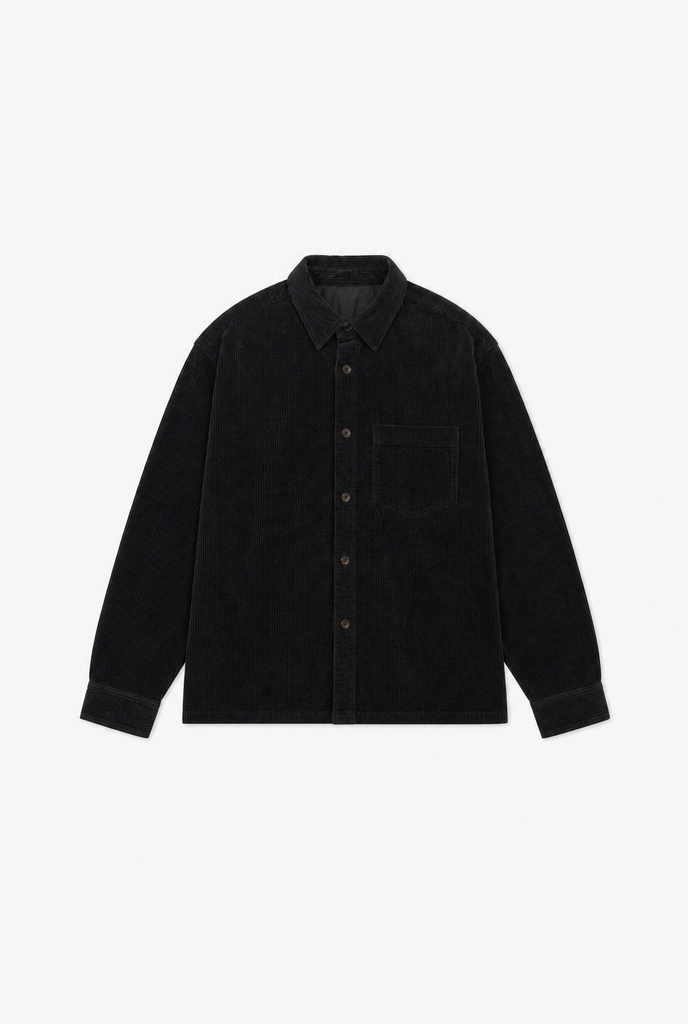 Black Overshirt flat-lay