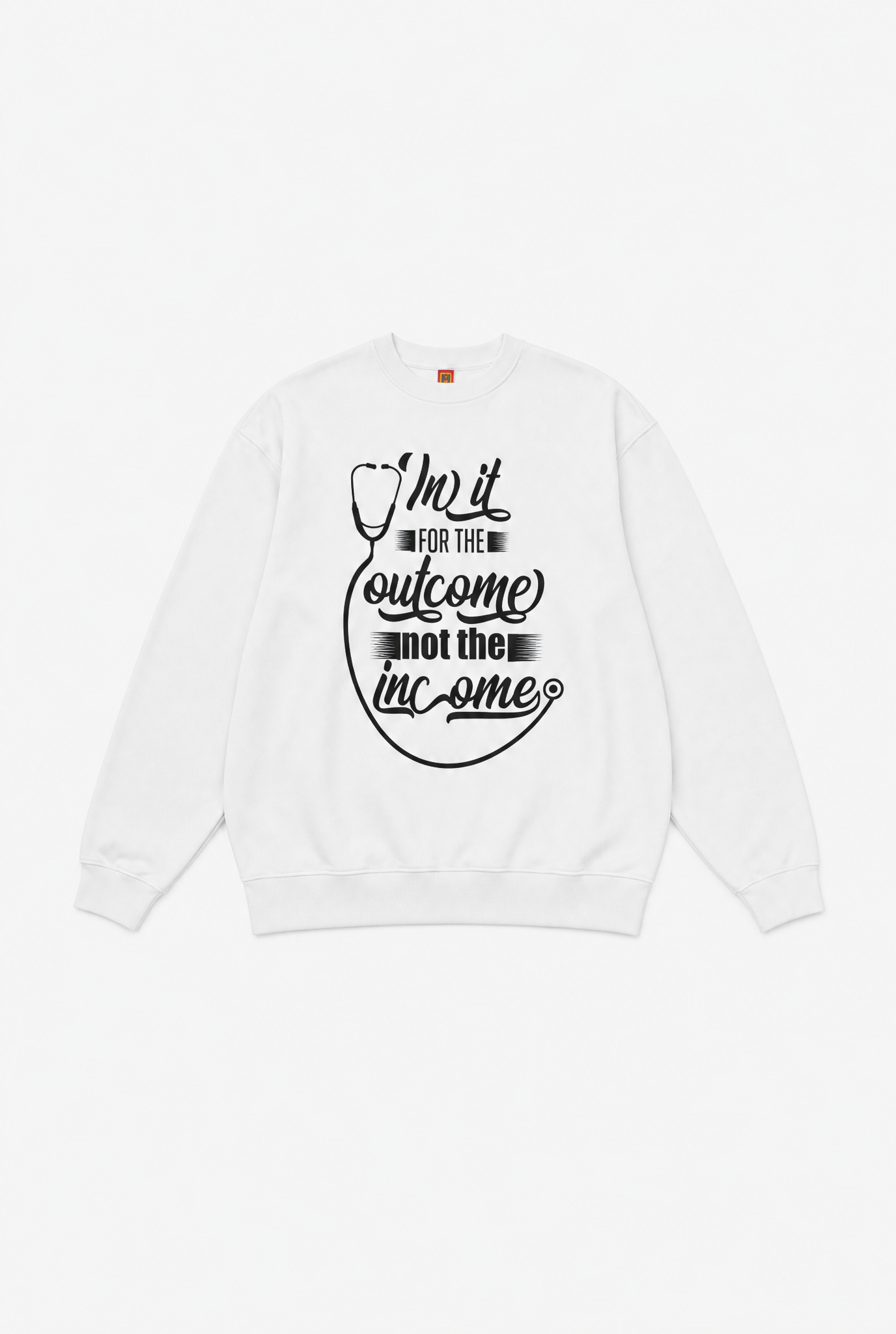 Letter Print Sweater flat-lay