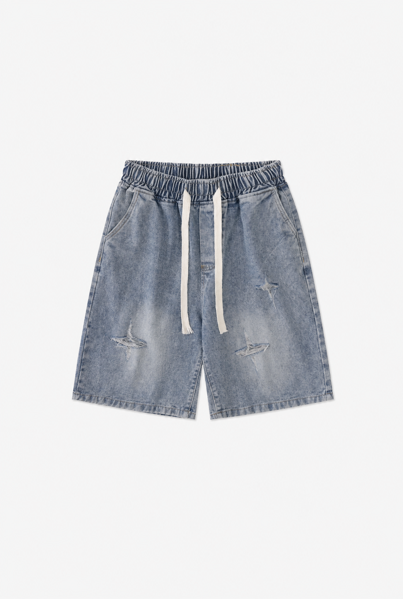 Blue Baggy Jorts flat-lay