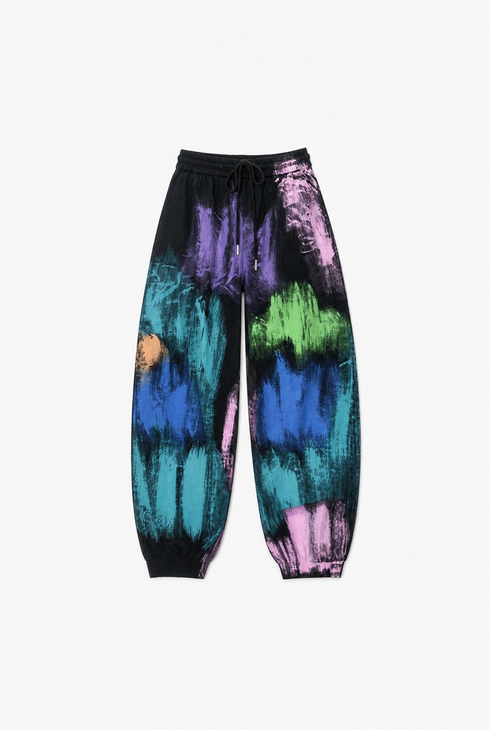 Graffiti Wide Pants flat-lay
