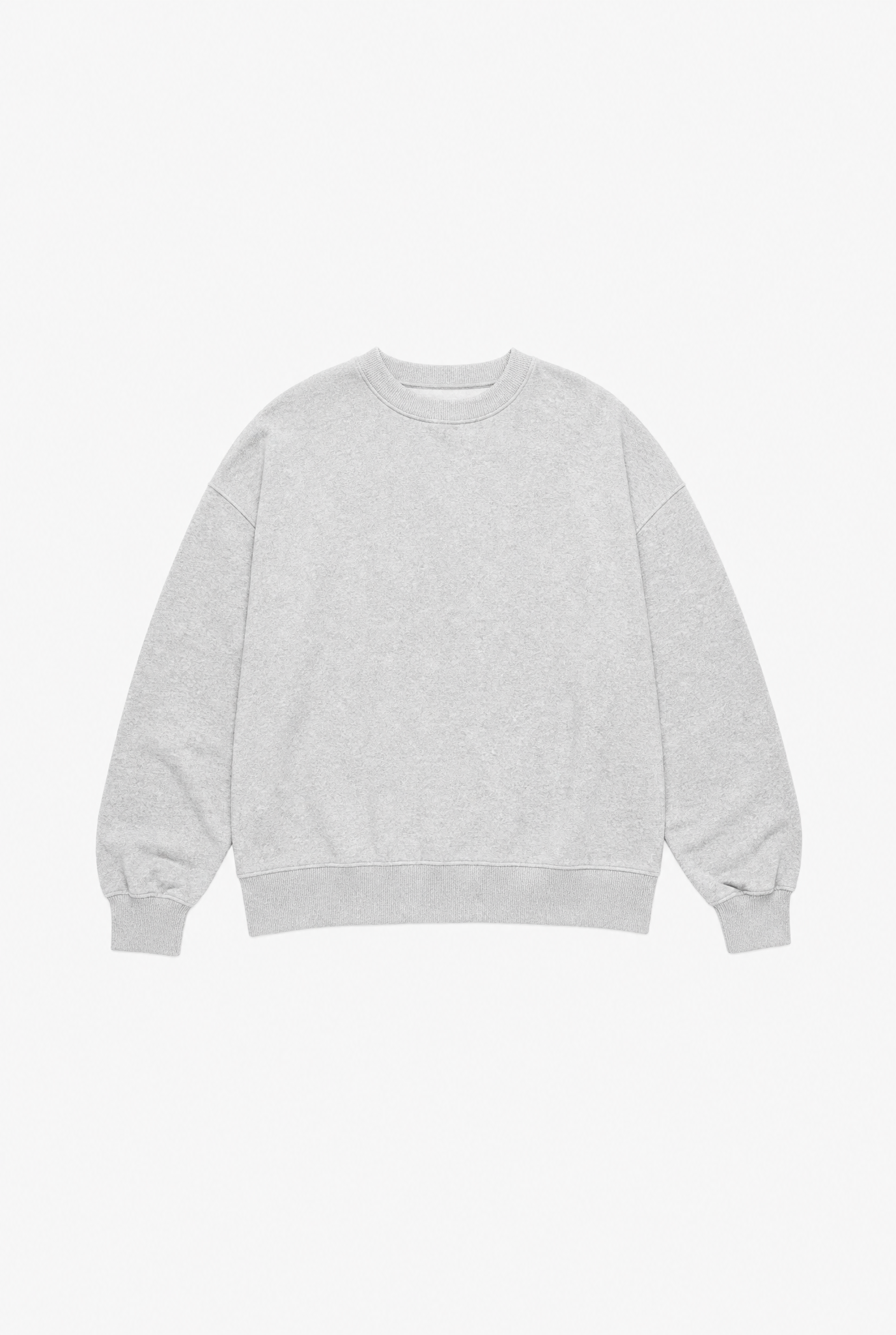 Grey Split Crew flat-lay