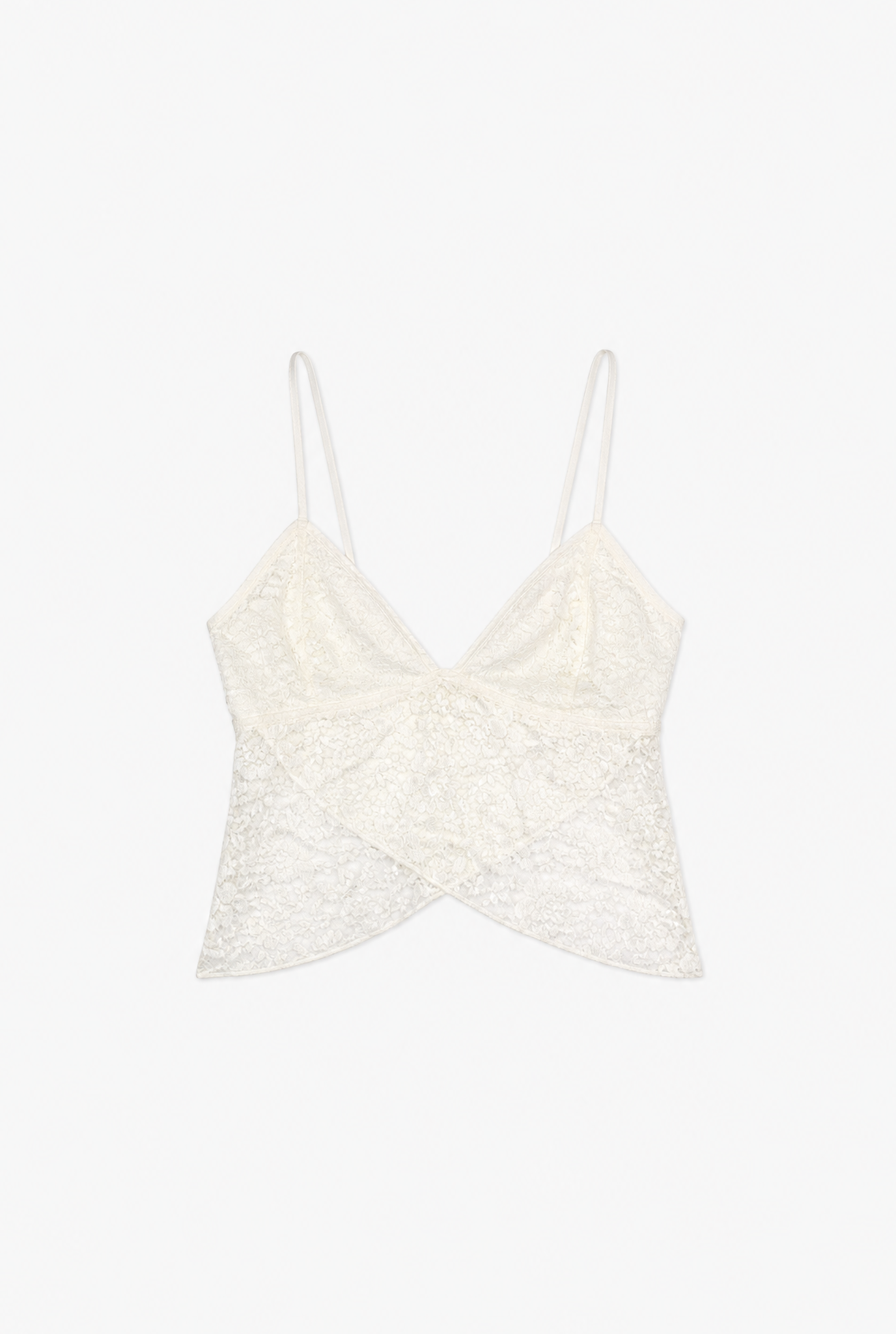 Lace Flower Top flat-lay