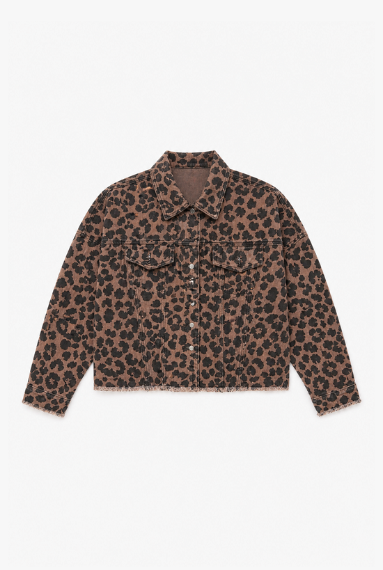 Leopard Denim — women's leopard print denim jacket by Sulta Studios