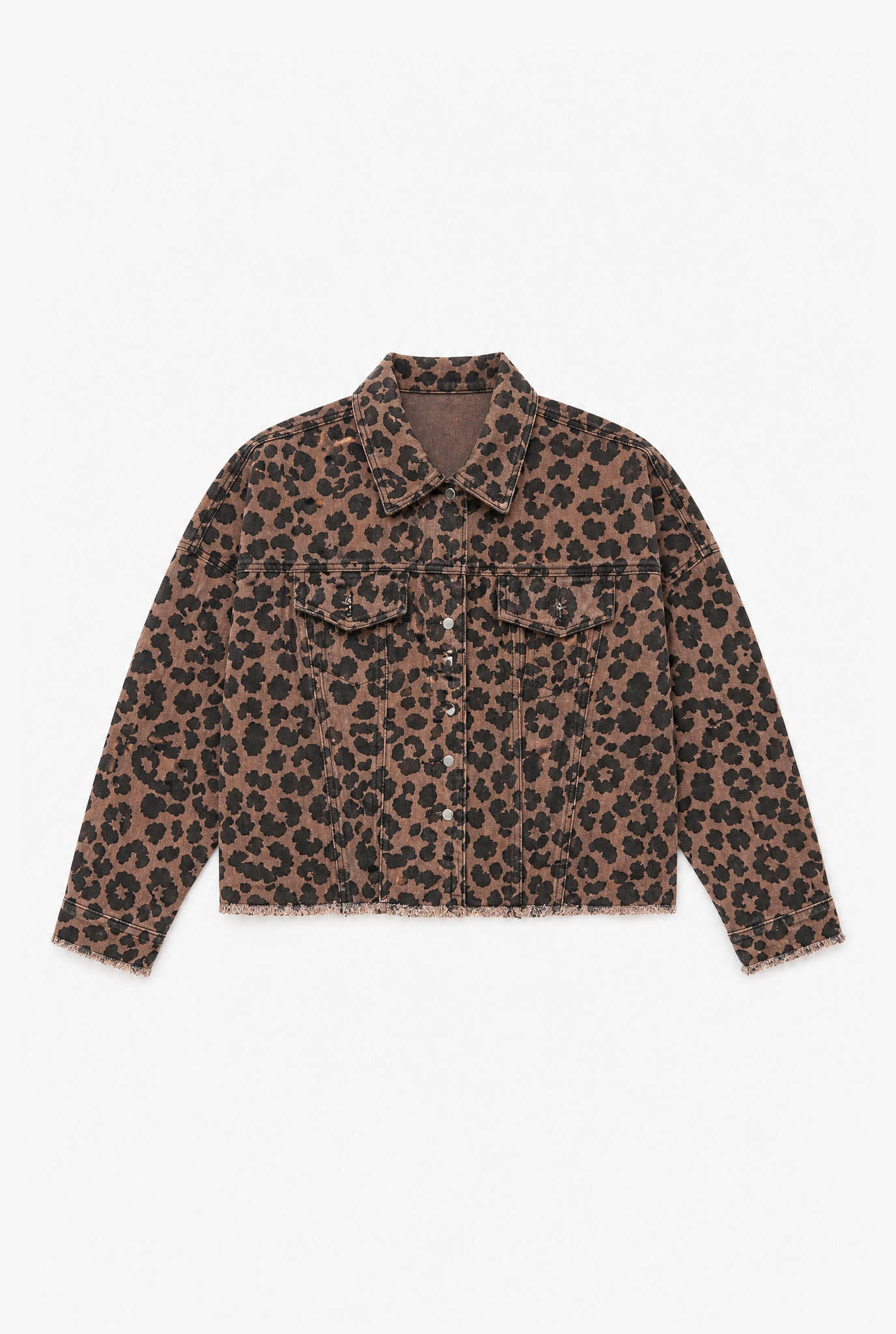 Leopard Denim flat-lay
