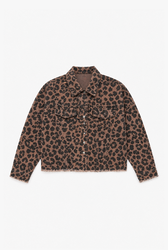 Leopard Denim flat-lay