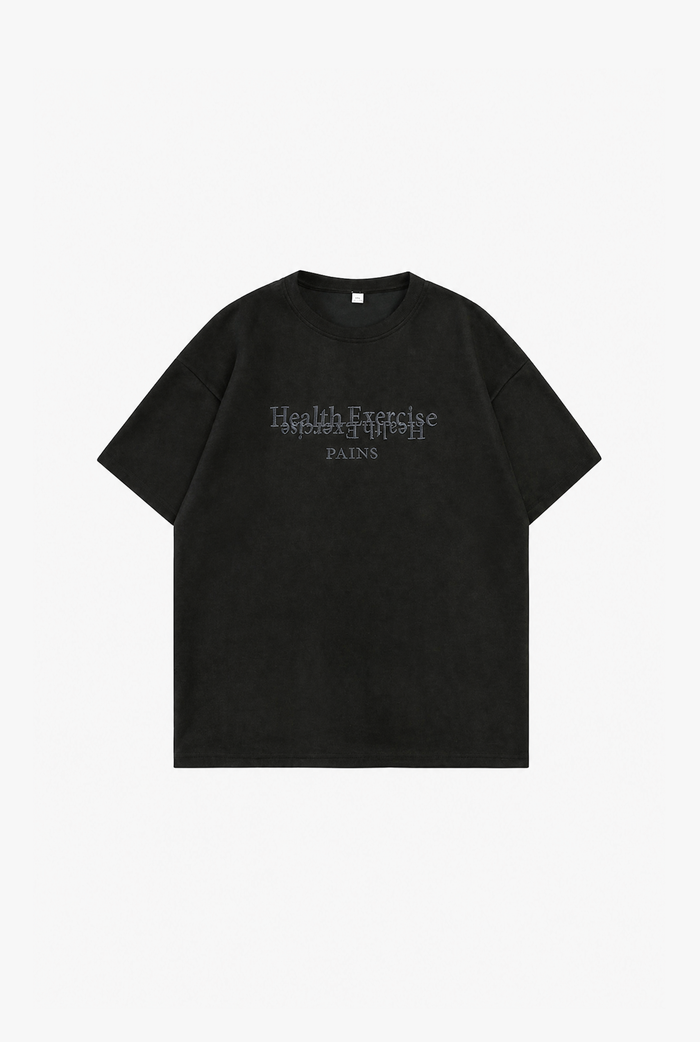 Letter Suede Tee flat-lay