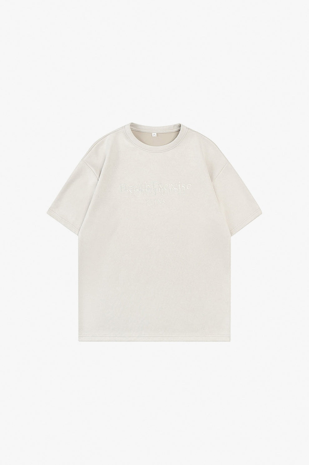 Letter Suede Tee flat-lay