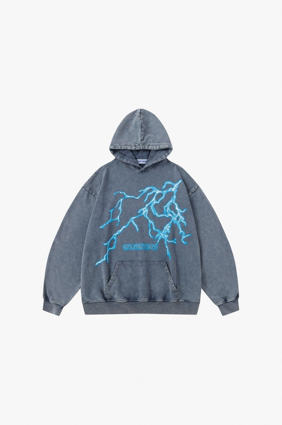 Lightning Washed Hoodie flat-lay