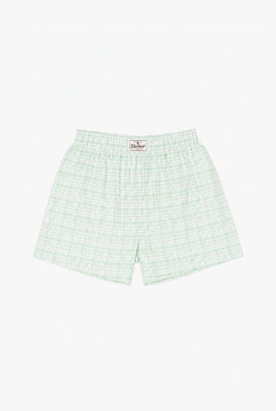 Mint Plaid Shorts — women's mint plaid shorts by Sulta Studios