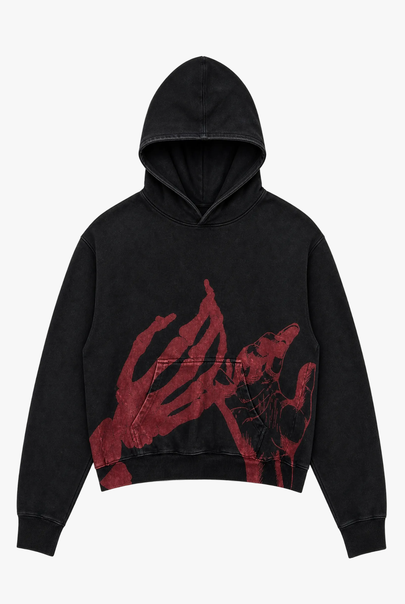Nightfall Hoodie design 6 — graphic print hoodie flat lay by Sulta Studios