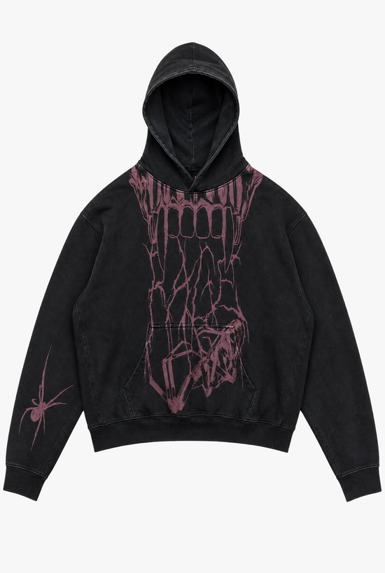 Nightfall Hoodie design 8 — graphic print hoodie flat lay by Sulta Studios