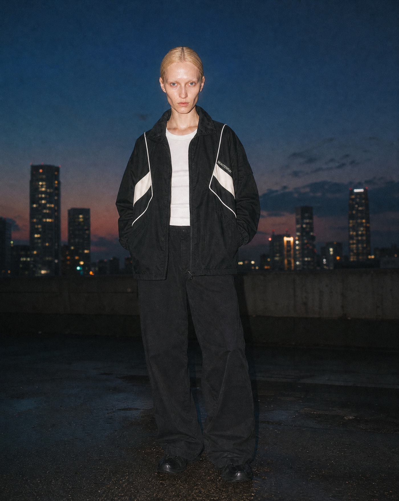 Nightrunner Windbreaker — female model editorial shot by Sulta Studios
