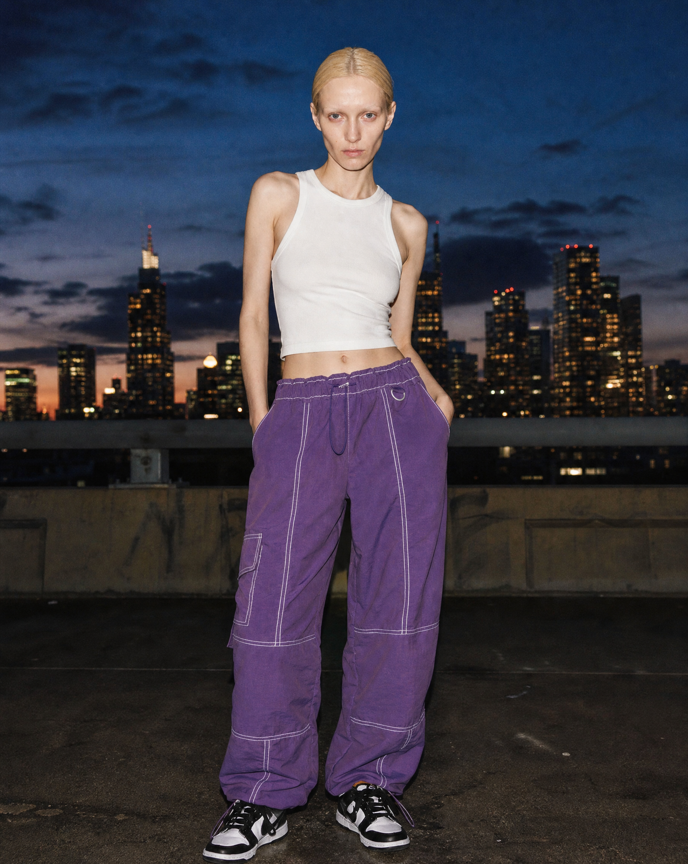 Nightshift Cargo Pants — female model editorial shot by Sulta Studios