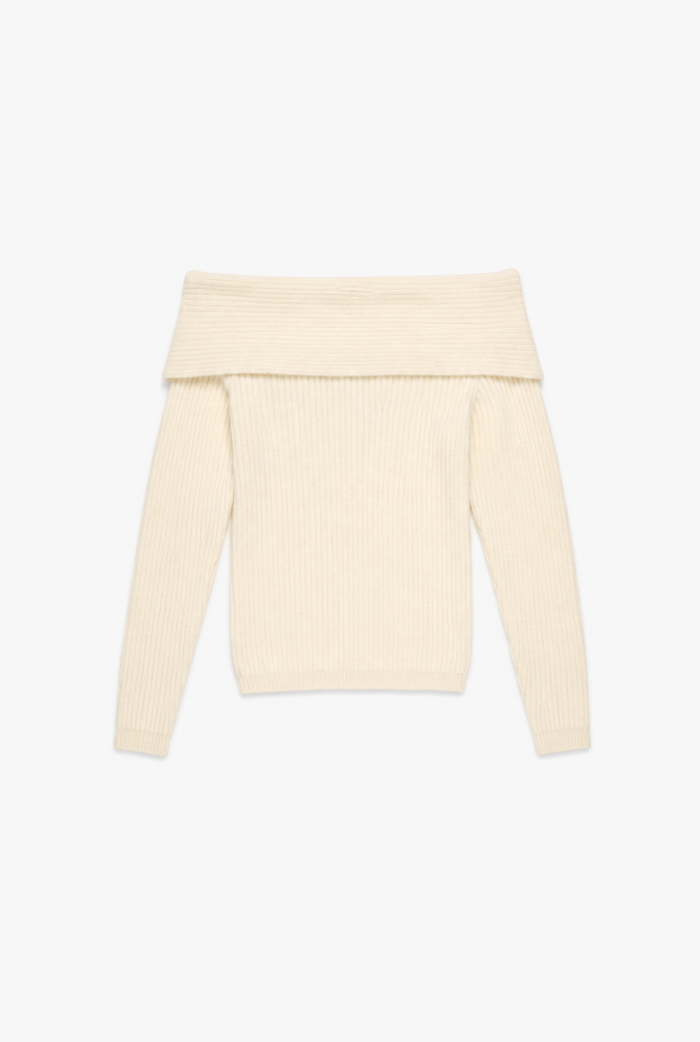 Off Shoulder Knit flat-lay