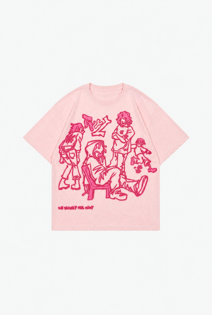 Oversized Graphic Y2K Tee flat-lay