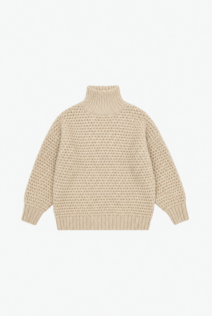 Oversized Korean Knit Sweater flat-lay