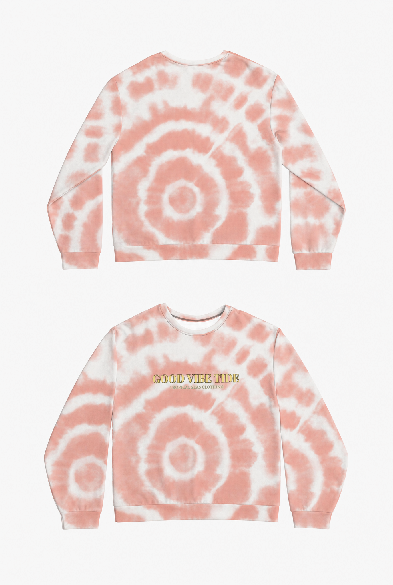 Peach Tie-Dye Vibe flat-lay