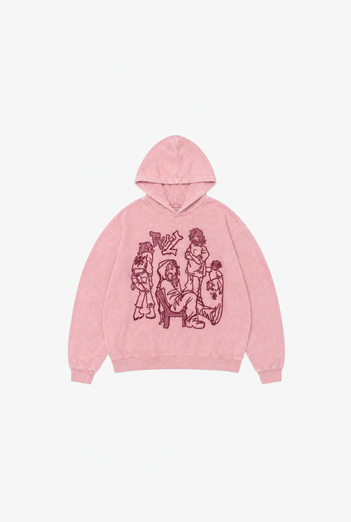Pink Noise Hoodie flat-lay