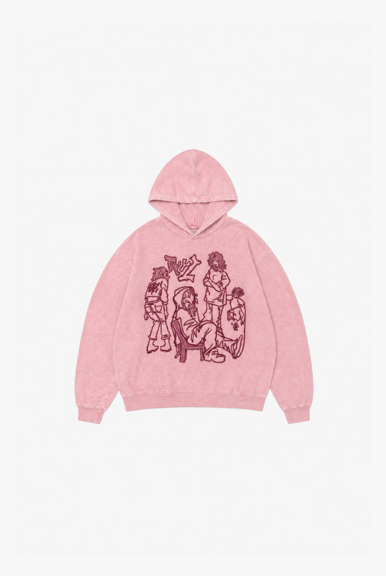 Pink Noise Hoodie flat-lay