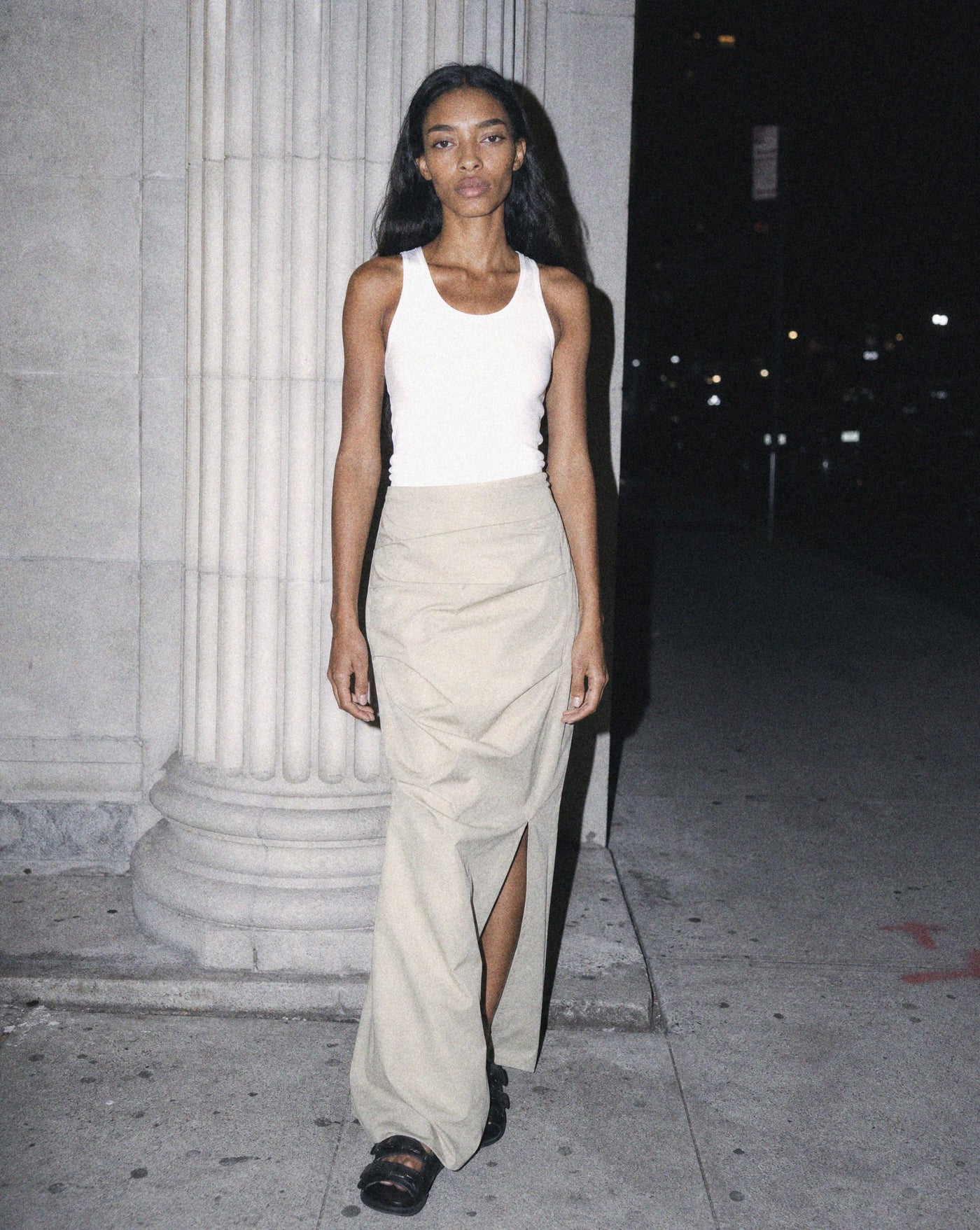 BLNKA editorial - Pleatline Skirt