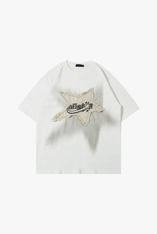 Ponitrack white graphic t-shirt flat lay by Sulta Studios