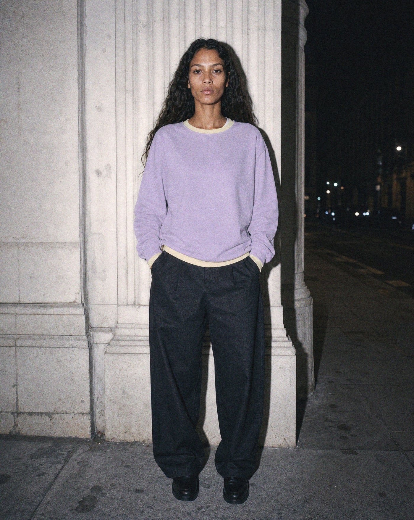 BLNKA editorial - Purple Fog Sweatshirt