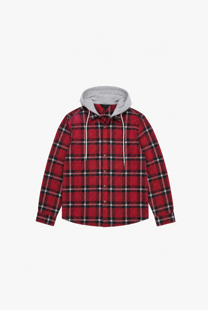 Red Plaid Flannel flat-lay