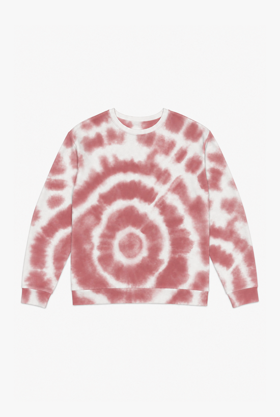 Red Tie Dye Vibe — red tie dye tropical sweater by Sulta Studios