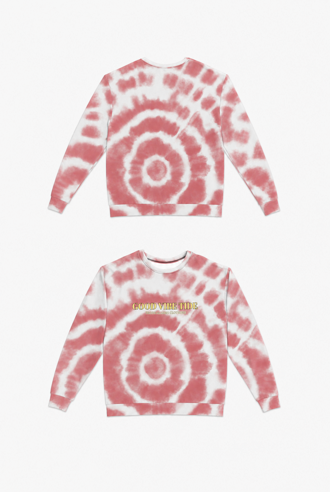 Red Tie-Dye Vibe flat-lay