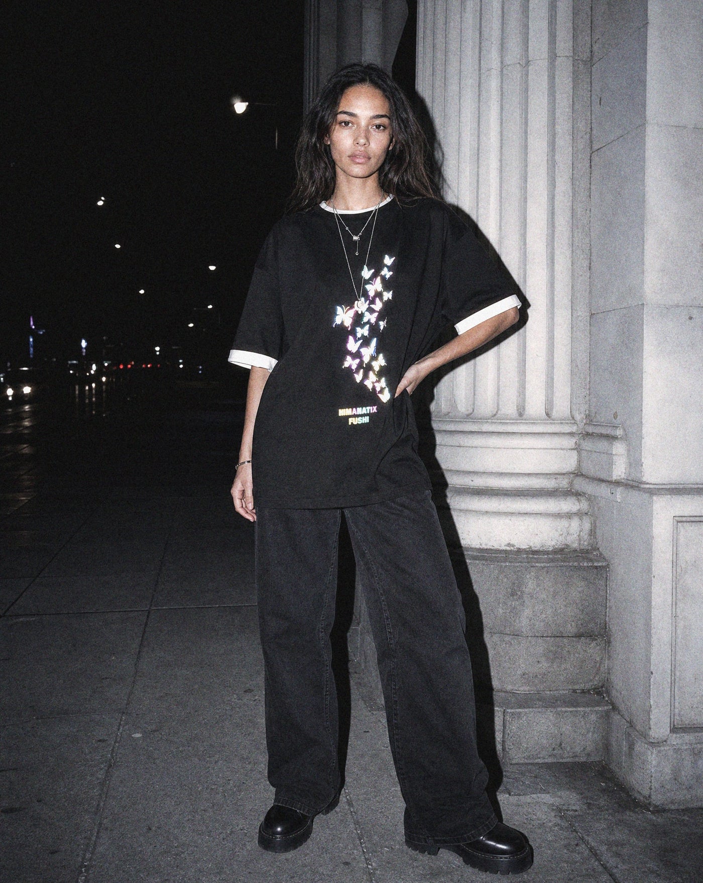 BLNKA editorial - Reflective Butterfly Tee