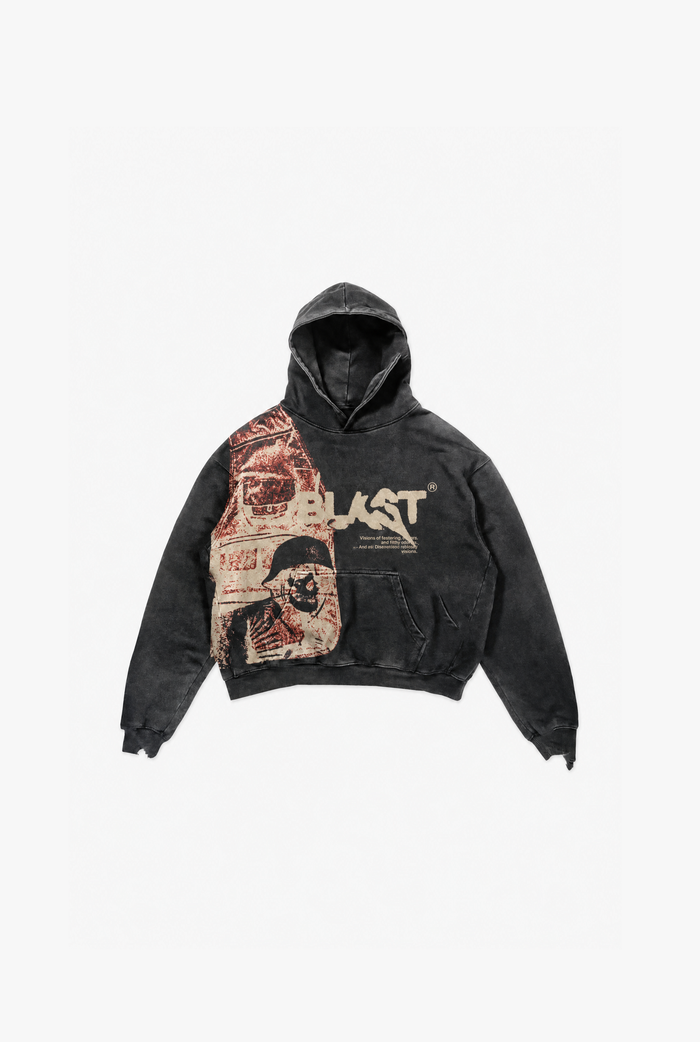 Retro Hooded Coat flat-lay