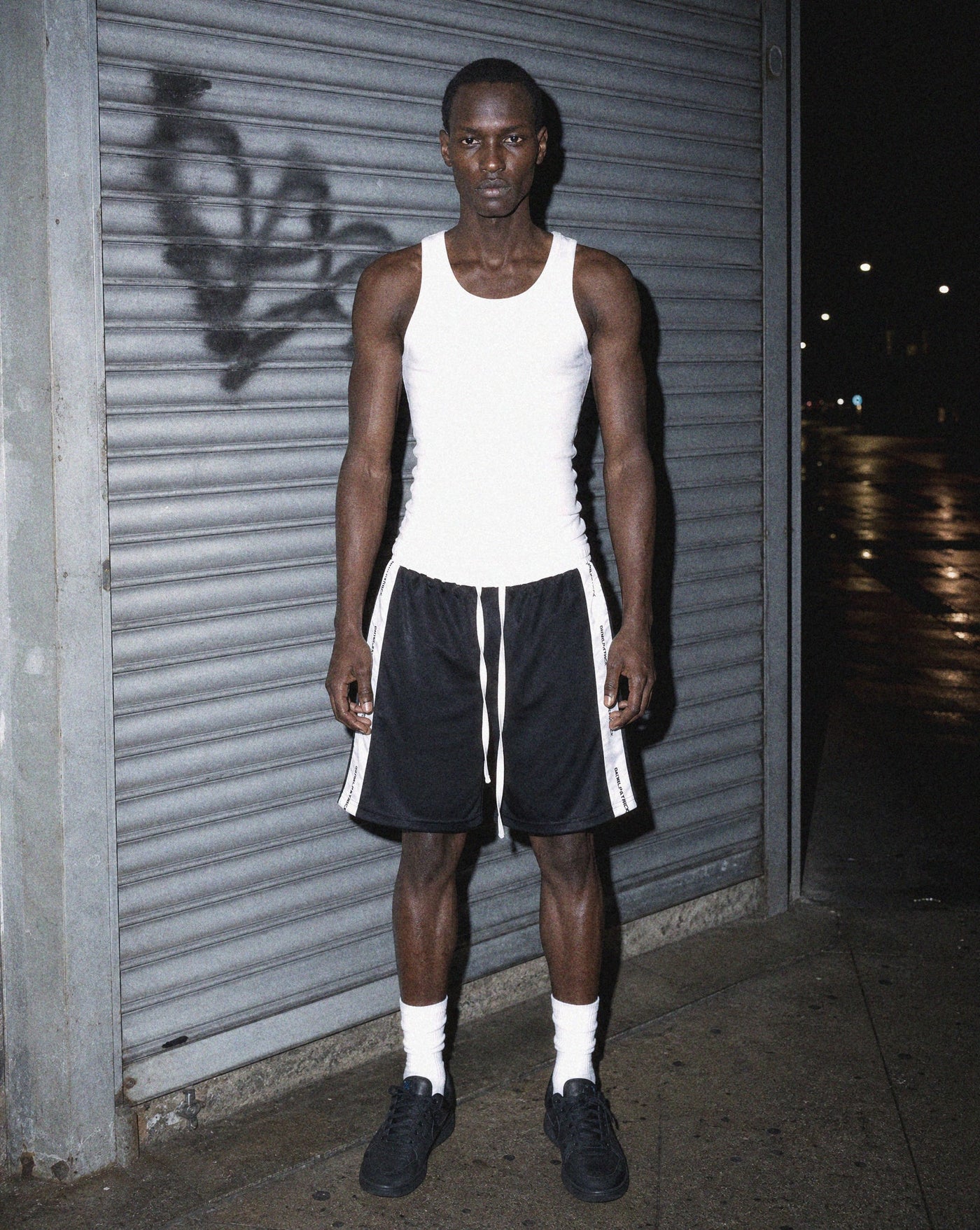 BLNKA editorial - Retro Sport Shorts