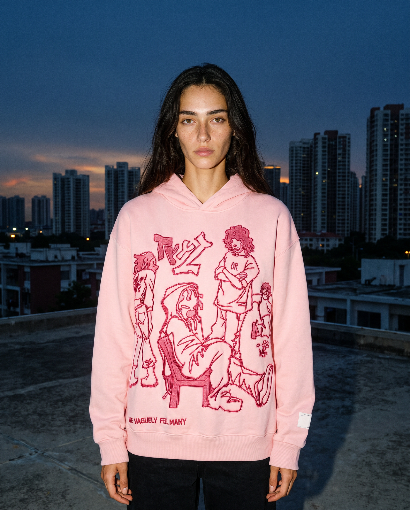 Saturday Morning Hoodie — female model editorial shot by Sulta Studios