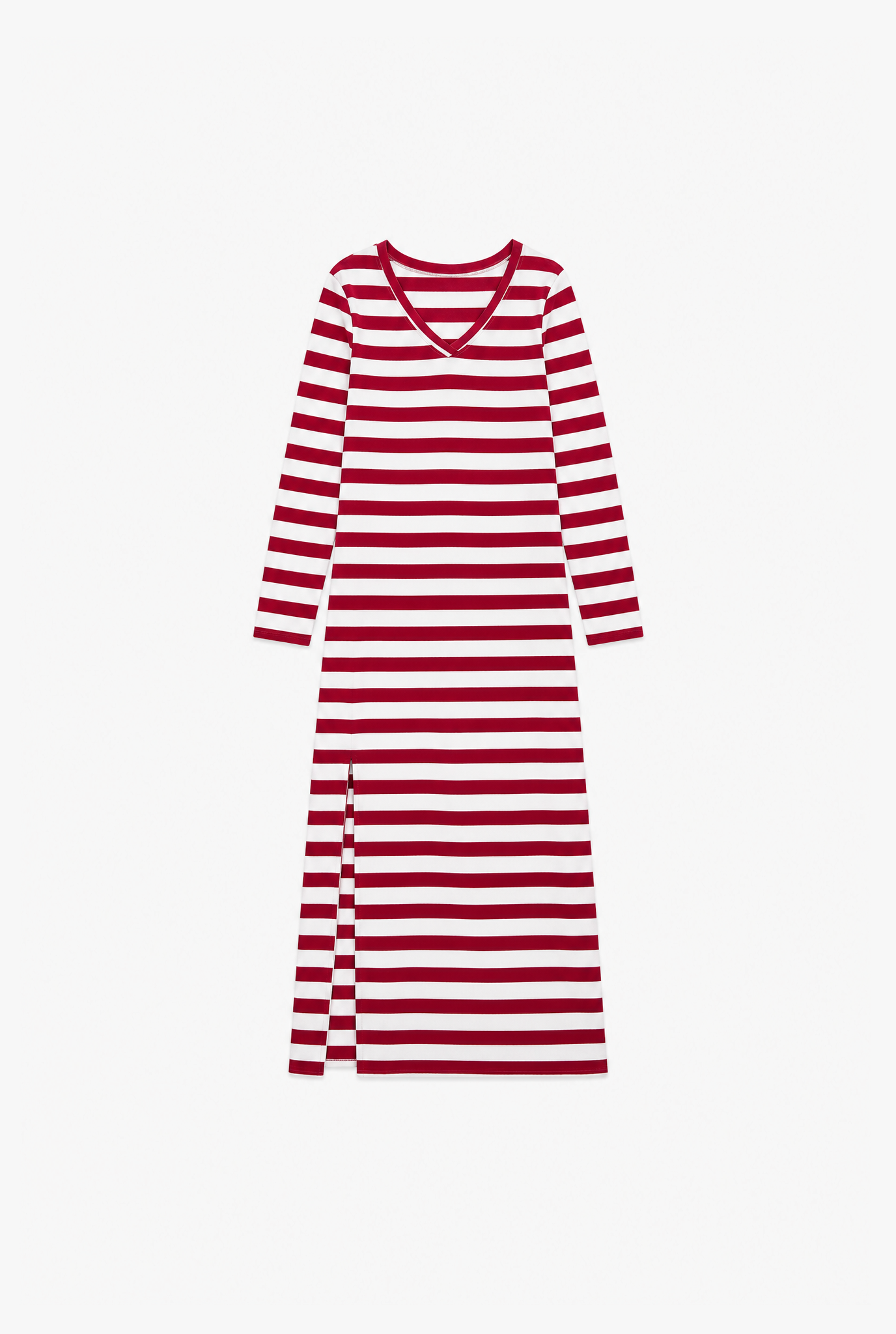 Slit Print Dress flat-lay