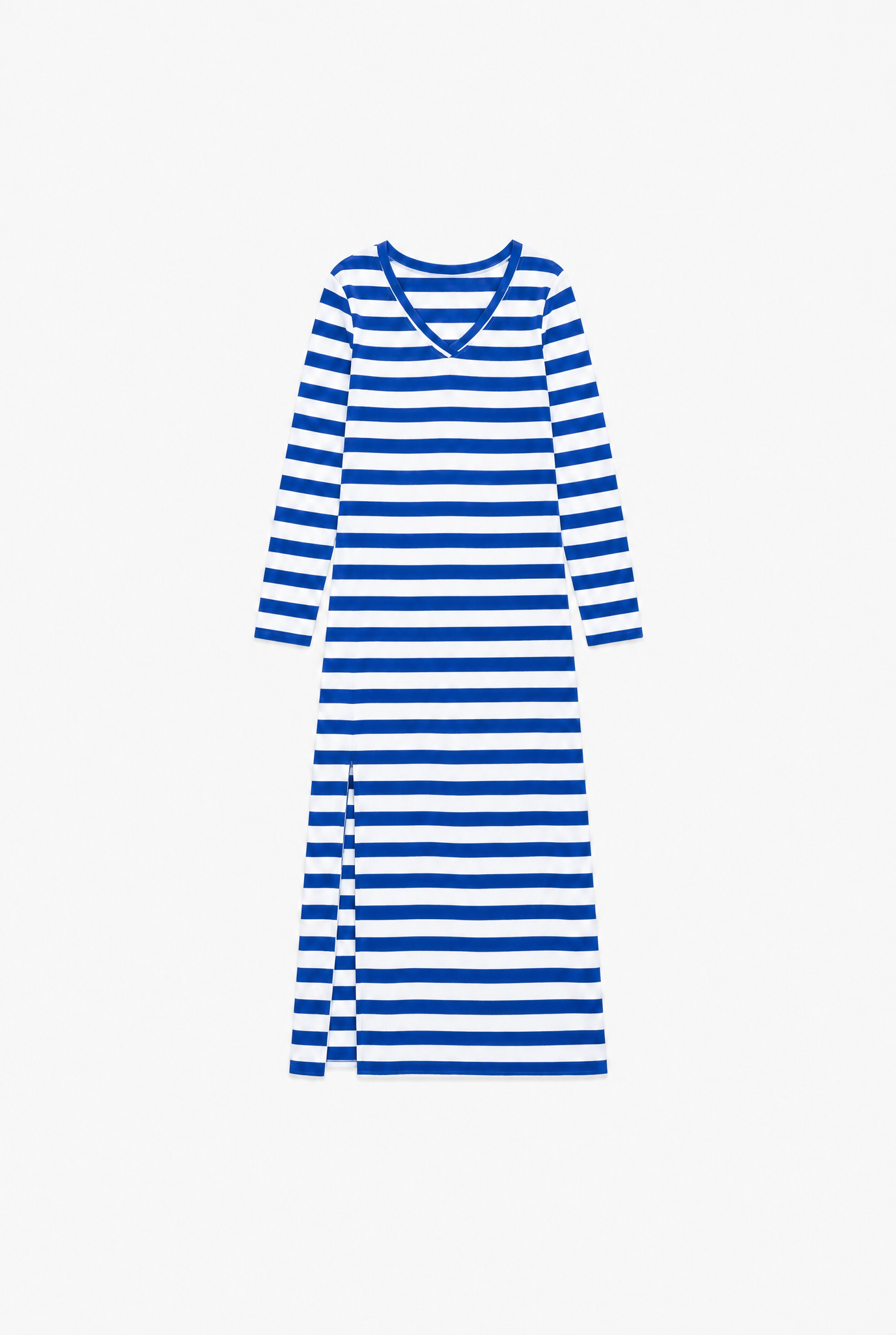 Sliver Print Dress — women's blue and white striped dress by Sulta Studios