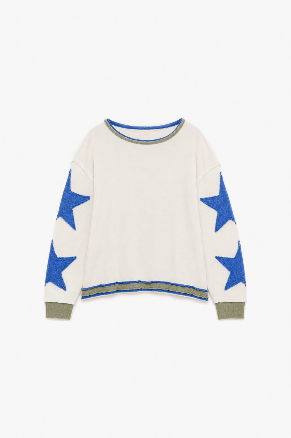 Star Blue Crew flat-lay