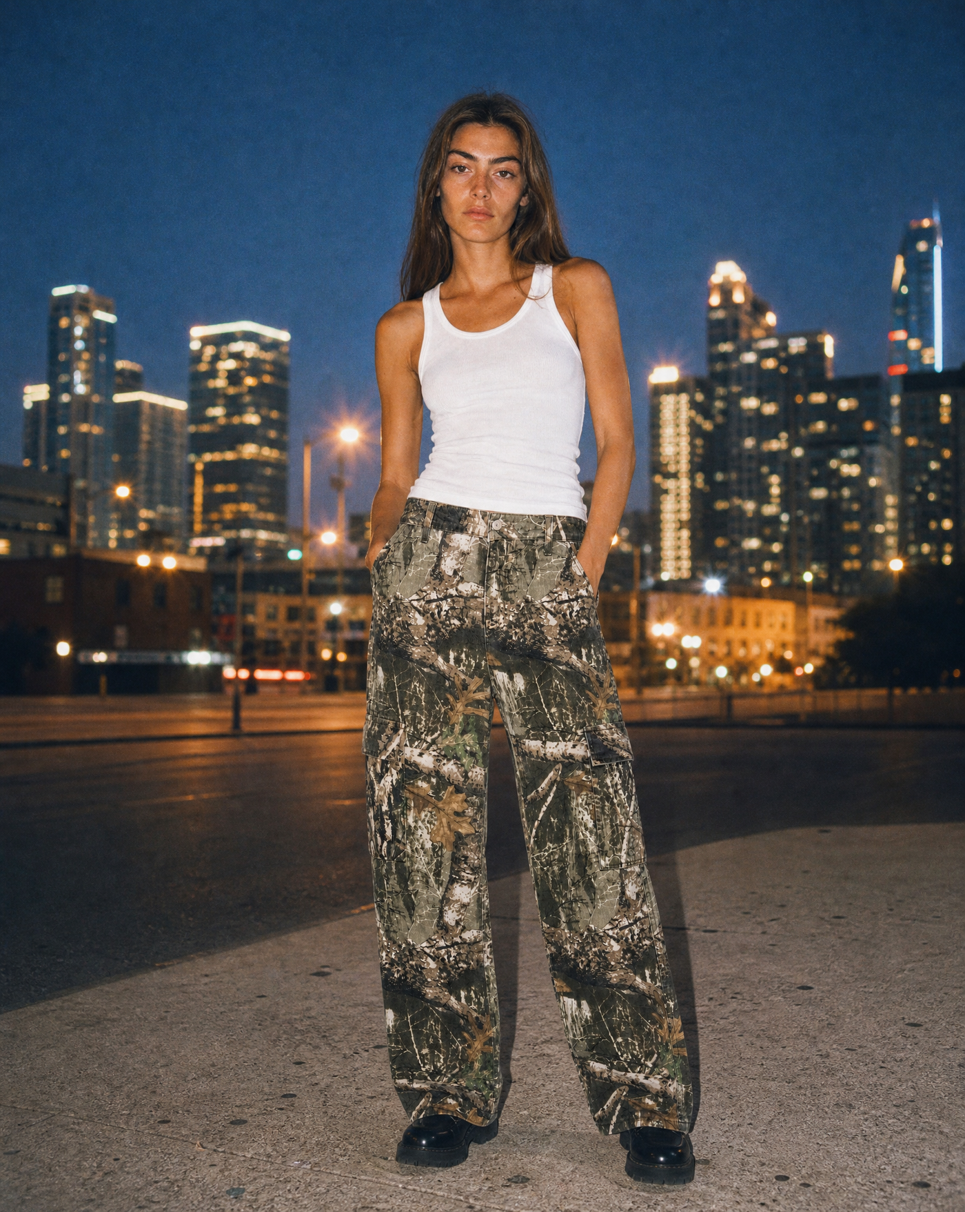 Thicket Cargo Pants — female model editorial shot by Sulta Studios