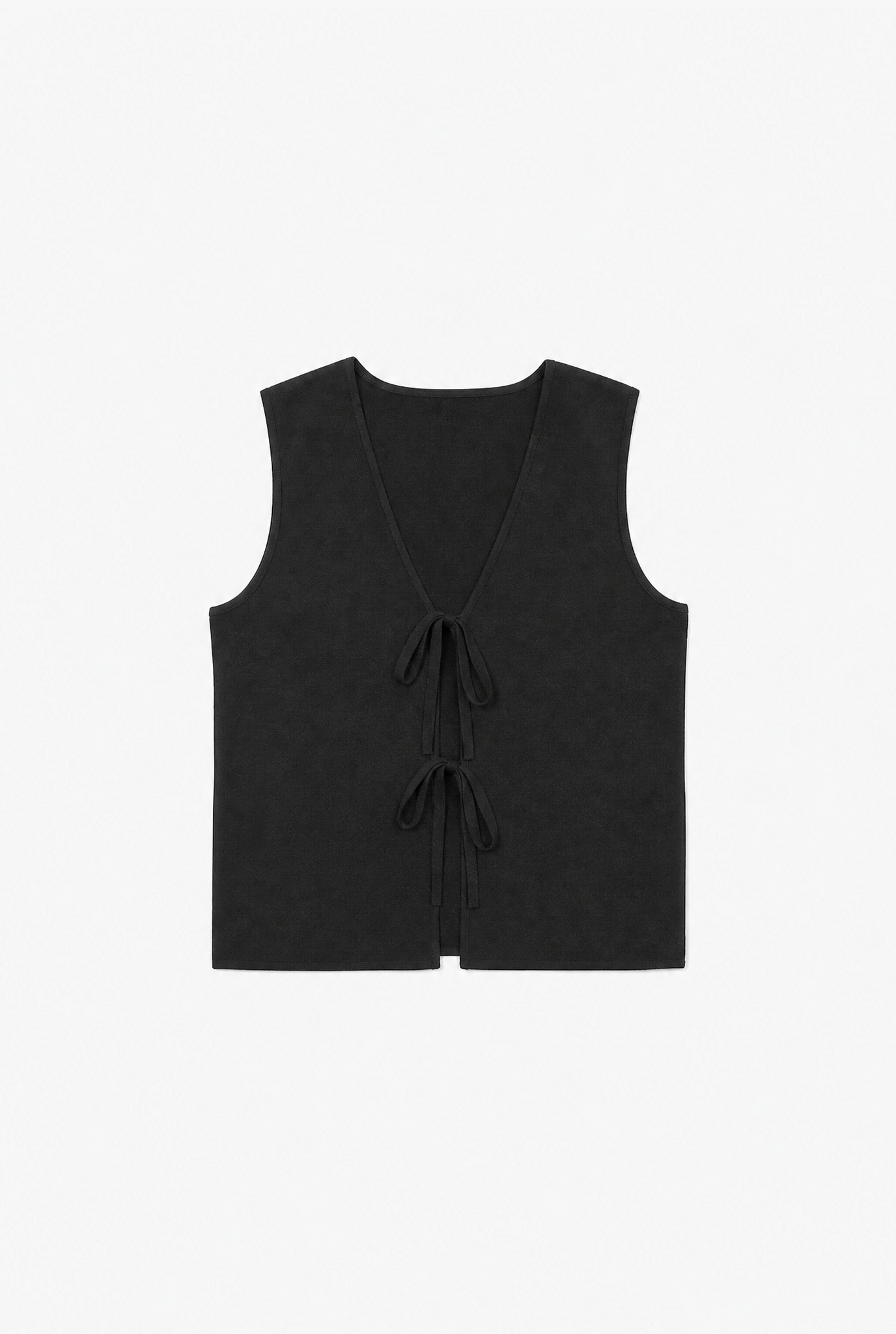 Tie Front Knit Vest flat-lay