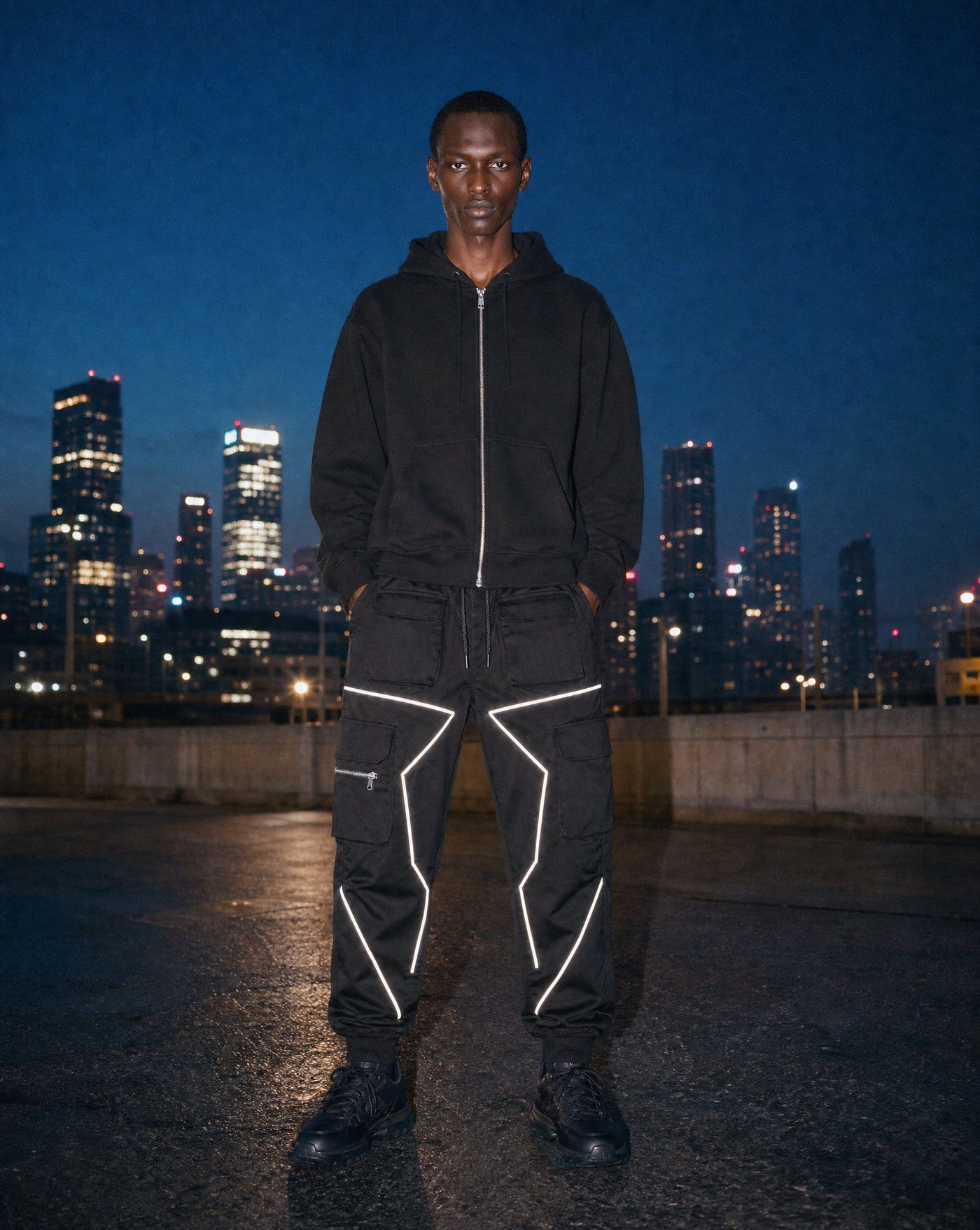Toolkit Trousers — male model editorial shot by Sulta Studios