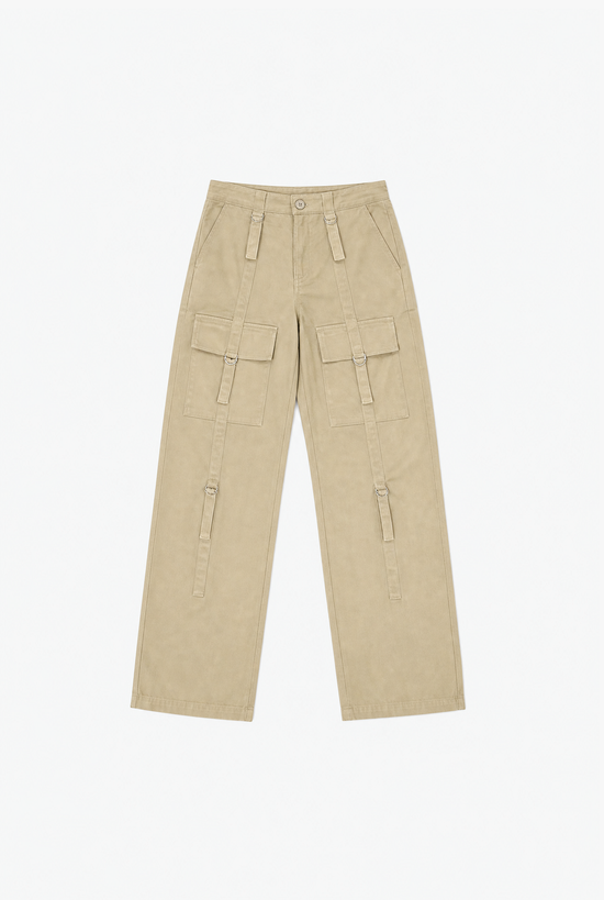 Utility Cargo Pants — women's khaki utility cargo pants by Sulta Studios