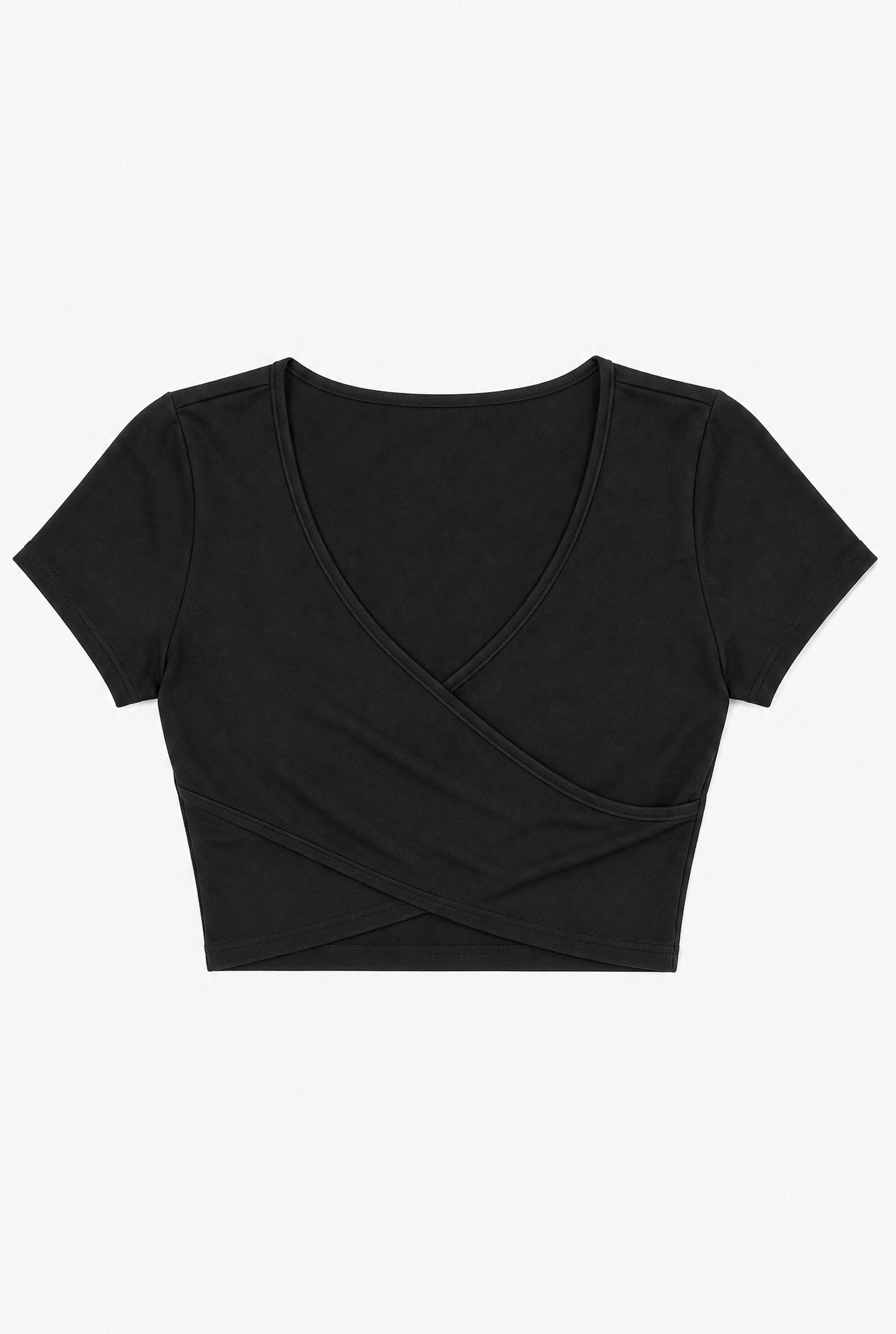 V Neck Micro Tee flat-lay