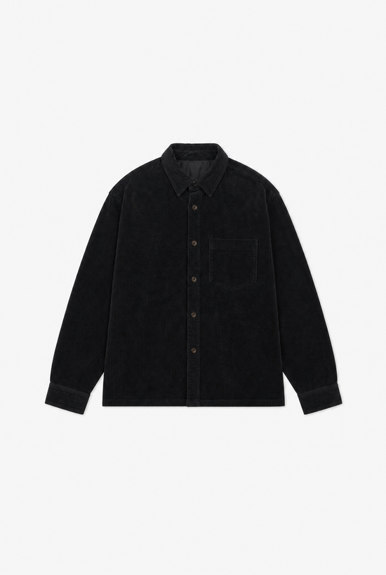 Vault Overshirt — women's black oversized overshirt by Sulta Studios