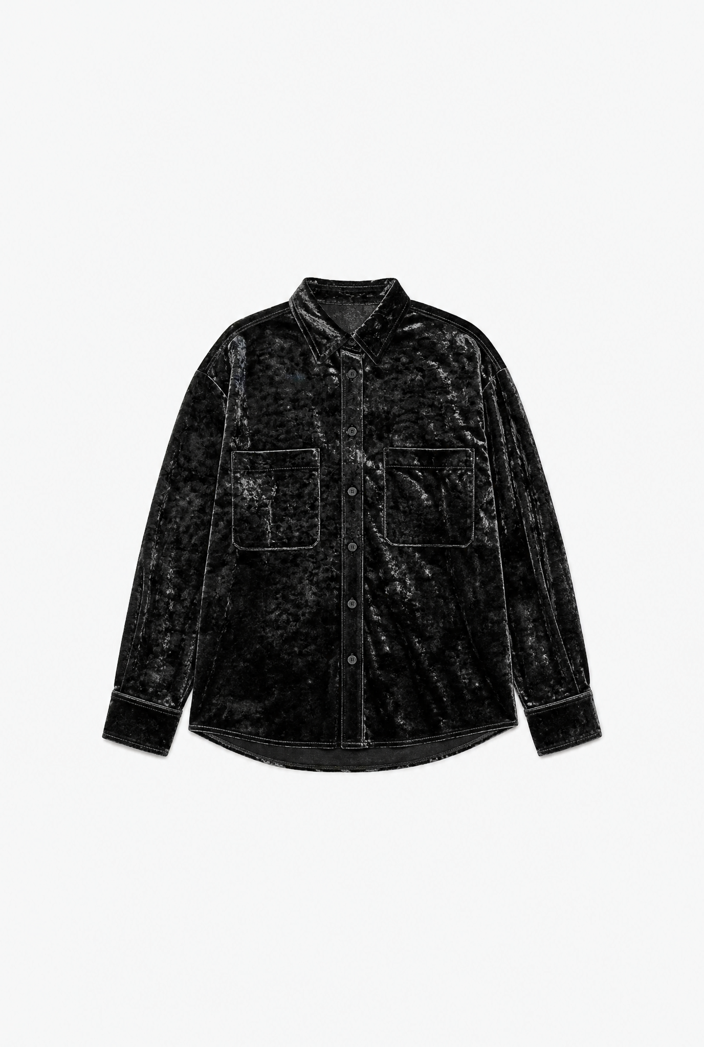 Velvet Button Shirt flat-lay