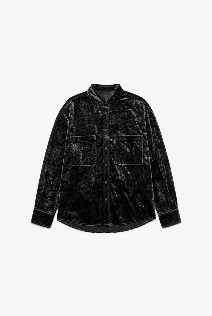 Velvet Button Shirt flat-lay