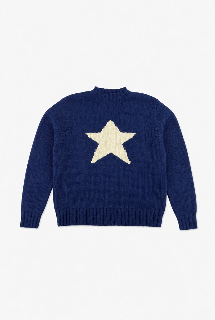 Vintage Star Knit Sweater flat-lay