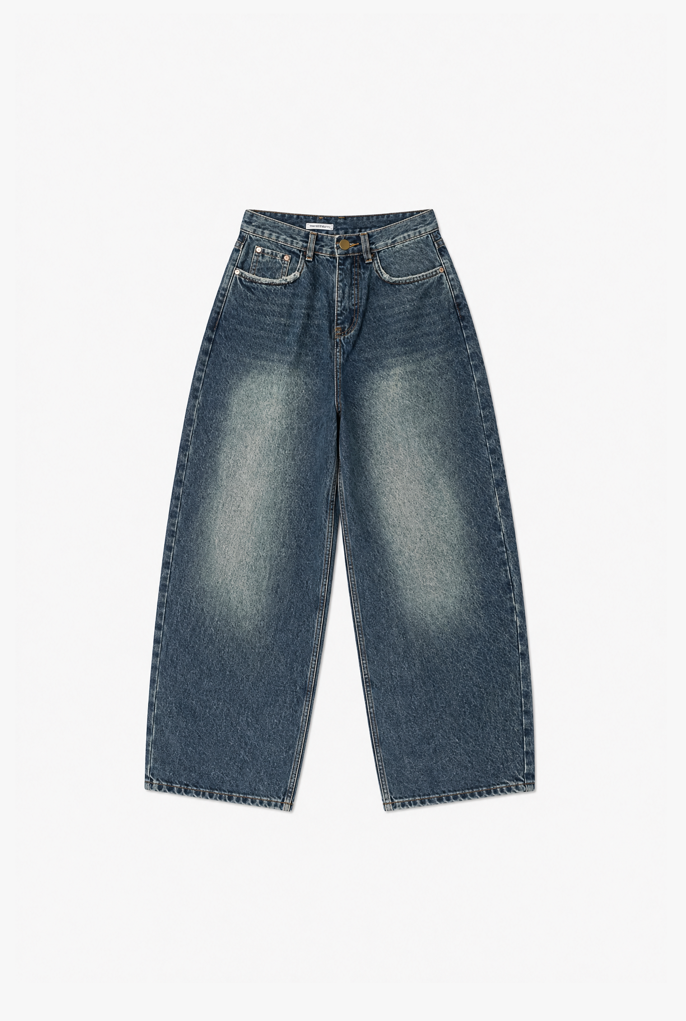 Washed Baggy Denim Jeans flat-lay