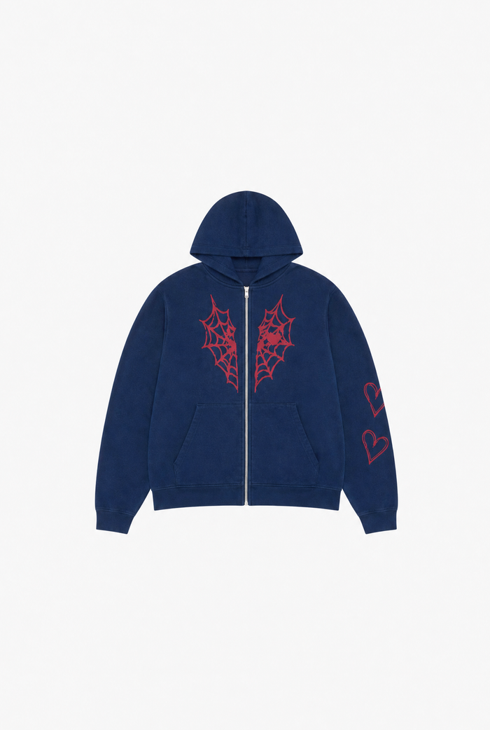 Webbed Zip Hoodie flat-lay